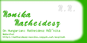 monika matheidesz business card
